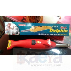 OkaeYa Kitchen Dolphin Shape Electronic Gas Lighter With Led Torch